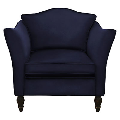 Duresta Vaughan Armchair, Umber Leg Harrow Velvet Navy